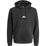 Jack & Jones - JCOTIER PRINT SWEAT HOOD - Hoodie - Zwart