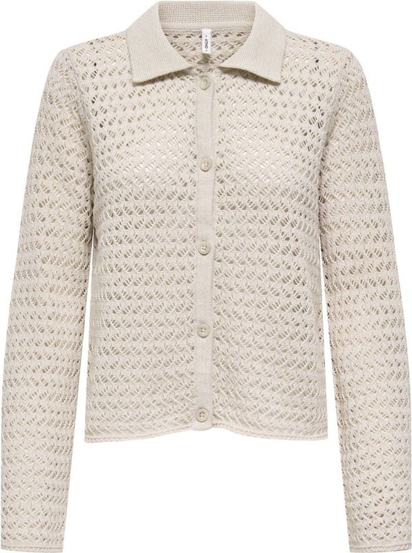 Only - Onlluli Ls Structure Polo Button - Vest - Pumice Stone