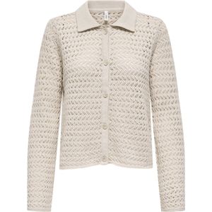 Only - Onlluli Ls Structure Polo Button - Vest - Pumice Stone - Dames