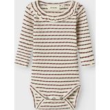 Romper - Lange Mouwen - Jersey - Met Drukknopen - Ronde Hals - Ruches