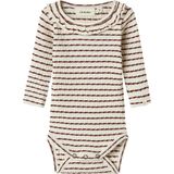 Romper - Lange Mouwen - Jersey - Met Drukknopen - Ronde Hals - Ruches