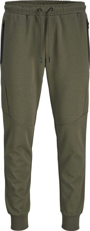 Sport - Slim Fit Joggingbroek - Zwart - 58% Polyester 42% Katoen