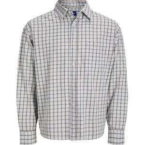 Jormeadows oversized geruit shirt Ls, mocha meringue, XXL