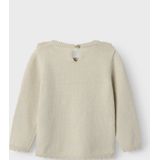 Gebreide Trui - Regular Fit - Lange Mouwen - Ronde Hals - Met Ruches en Golvend Detail