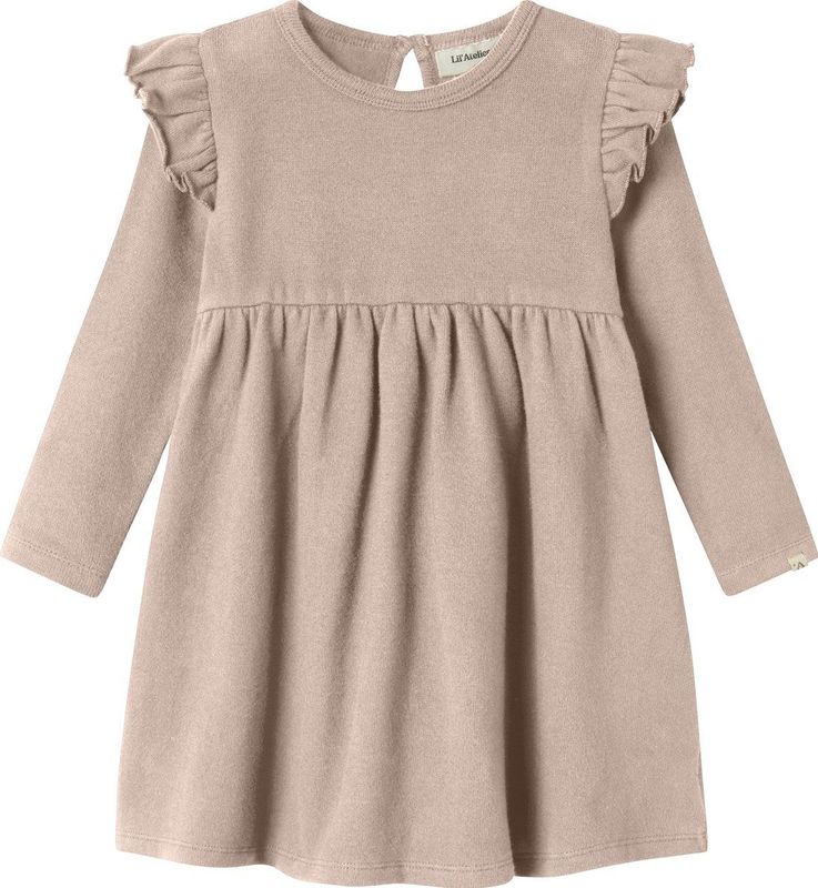 LIL' ATELIER - MINI Jurk - Lichtroze - Katoen met Elastaan - Midi-lengte