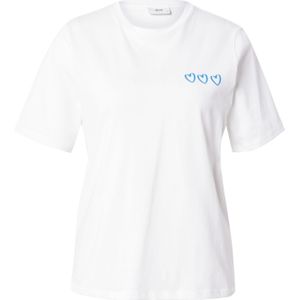 JDY - JDYTINNE - Shirt - Lichtblauw/Wit - Ronde Hals - Kwartmouw