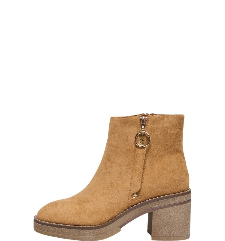 Onlbabette - Laarzen - Enkel Lengte - Ritssluiting - Blok Hak - 6 cm Hakhoogte