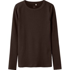 Regular Fit Top - Gestreept - Ronde Hals - Lange Mouwen - Ribgebreide Stof