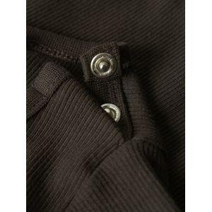 Ribgebreid Romper - Body - Lange Mouwen - Drukknoopsluiting