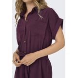 Onlhannover - S/S Shirt Dress - Winetasting - Katoen