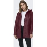 Onlelisa - Tussenjas - Regenjas - Met Capuchon - Voorzakken met Knoopsluiting