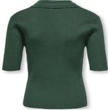 KIDS ONLY - Polo - Donkergroen - Rib Gebreid