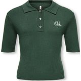 KIDS ONLY - Polo - Donkergroen - Rib Gebreid