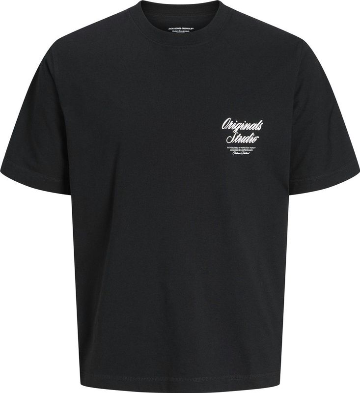 Jack & Jones - T-shirt - Zwart - Katoen - Regular Fit