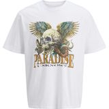 JACK & JONES - Shirt - Karamel - Groen - Pastelgroen - Wit