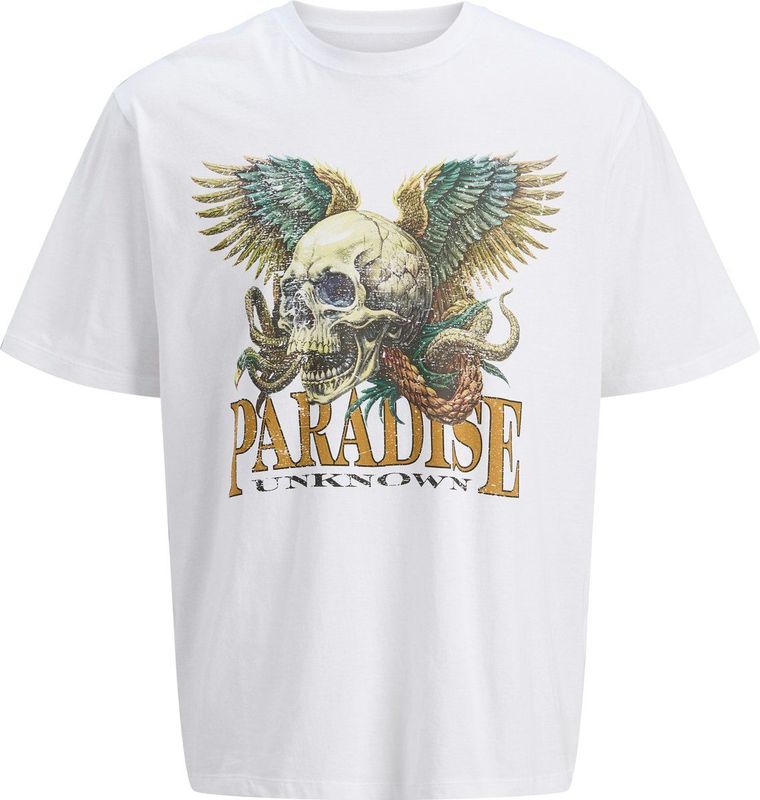 JACK & JONES - Shirt - Karamel - Groen - Pastelgroen - Wit