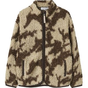 NAME IT - NKMOZIAS - Gebreid Vest - Bruin - Met Ritssluiting