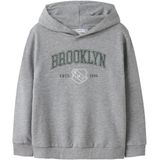 Name it - Newi - Hoodie - Licht Grijs - Maat 128/8J