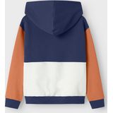 NAME IT - NKMNOLA - Sweatshirt - Beige - Nachtblauw - Kreeft - Wit
