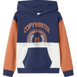 NAME IT - NKMNOLA - Sweatshirt - Beige - Nachtblauw - Kreeft - Wit