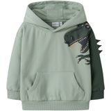 NAME IT Sweatshirt 'NMMNASH'  taupe / donkerblauw / pastelgroen / donkergroen