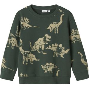 Dinosaurus - Sweatshirt - Geborstelde Sweatstof - Lange Mouwen - Ronde Hals