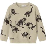 Dinosaurus - Sweatshirt - Geborstelde Sweatstof - Lange Mouwen - Ronde Hals