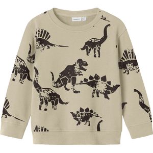 Dinosaurus - Sweatshirt - Geborstelde Sweatstof - Ronde Hals - Lange Mouwen