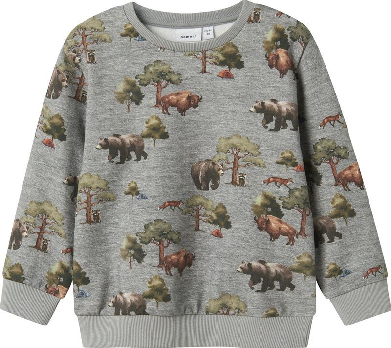 Sweatshirt - Regular Fit - Geborstelde Sweatstof - Lange Mouwen - Ronde Hals