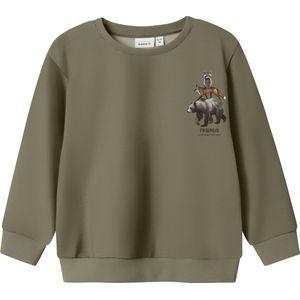 Sweatshirt - Regular Fit - Geborstelde Sweatstof - Lange Mouwen