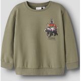 Sweatshirt - Regular Fit - Geborstelde Sweatstof - Lange Mouwen