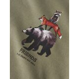 Sweatshirt - Regular Fit - Geborstelde Sweatstof - Lange Mouwen