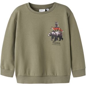 Sweatshirt - Regular Fit - Geborstelde Sweatstof - Lange Mouwen