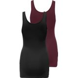 Black - Tanktop - Zonder Kraag - Mouwloos - Rechte Boord