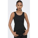 Black - Tanktop - Zonder Kraag - Mouwloos - Rechte Boord