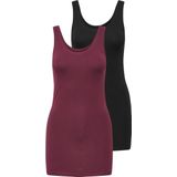 Black - Tanktop - Zonder Kraag - Mouwloos - Rechte Boord