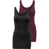 Black - Tanktop - Zonder Kraag - Mouwloos - Rechte Boord