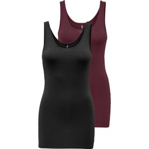 Black - Tanktop - Zonder Kraag - Mouwloos - Rechte Boord