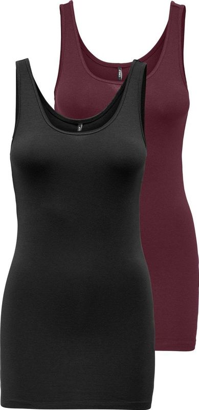 Black - Tanktop - Zonder Kraag - Mouwloos - Rechte Boord