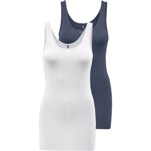 Jersey - Effen - Mouwloos - Slanke Pasvorm - 2 Pack