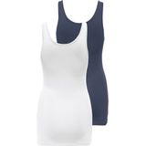 Jersey - Effen - Mouwloos - Slanke Pasvorm - 2 Pack