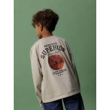 NAME IT - NKMLAYTON - T-shirt - Taupe - Oranje - Zwart