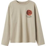 NAME IT - NKMLAYTON - T-shirt - Taupe - Oranje - Zwart