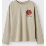 NAME IT - NKMLAYTON - T-shirt - Taupe - Oranje - Zwart