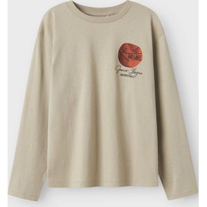 NAME IT - NKMLAYTON - T-shirt - Taupe - Oranje - Zwart