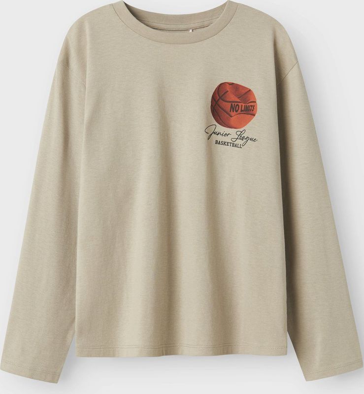 NAME IT - NKMLAYTON - T-shirt - Taupe - Oranje - Zwart