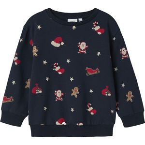 Sweatshirt - Geborstelde Sweatstof - All-over Print - Lange Mouwen - Regular Fit