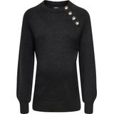 ONLY - Gebreide zwangerschapstrui - Ronde Hals - Lange Mouwen - Goudkleurige Knopen