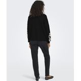 ONLY - ONLDaisy - Gebreide Trui - Zwart/Wit - Lange Mouw