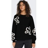 ONLY - ONLDaisy - Gebreide Trui - Zwart/Wit - Lange Mouw